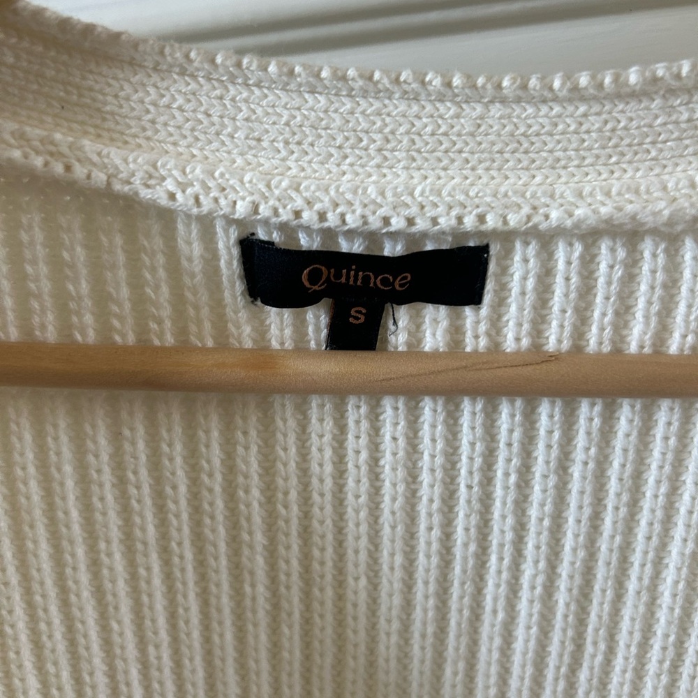 Quince Cream Button-Up Cardigan - Picture 3 of 3